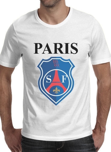negro- Paris x Stade Francais para Camisetas hombre
