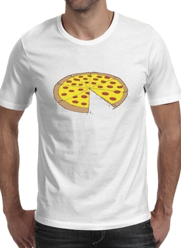 negro- Pizza Delicious para Camisetas hombre