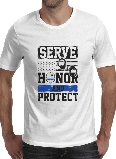  Police Serve Honor Protect para Camisetas hombre