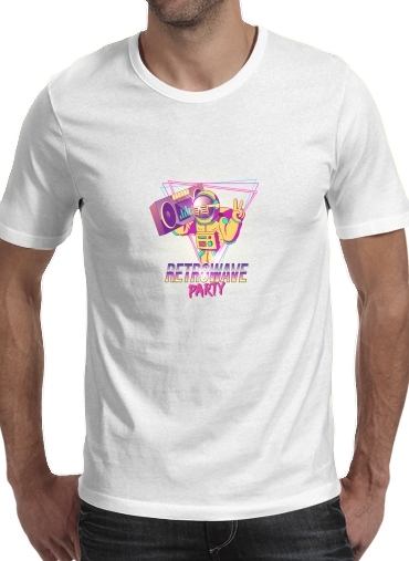  Retrowave party nightclub dj neon para Camisetas hombre