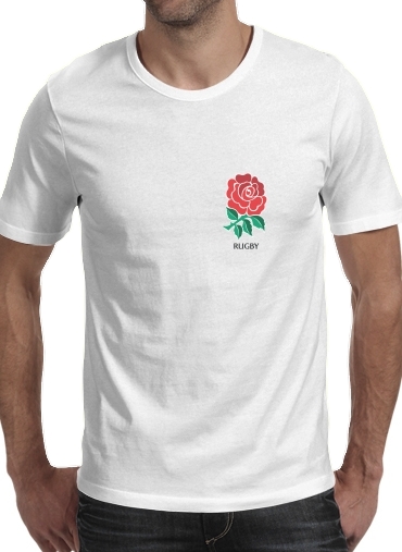  Rose Flower Rugby England para Camisetas hombre