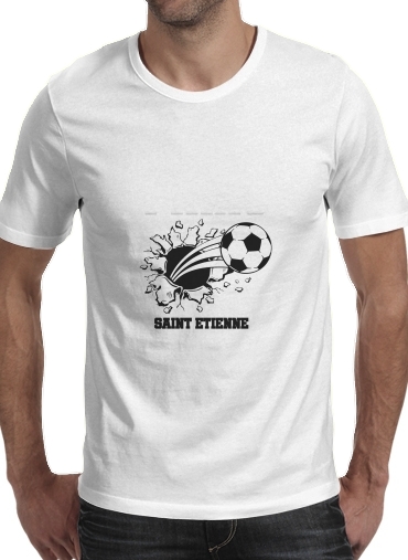 negro- Saint Etienne Futbol Home para Camisetas hombre