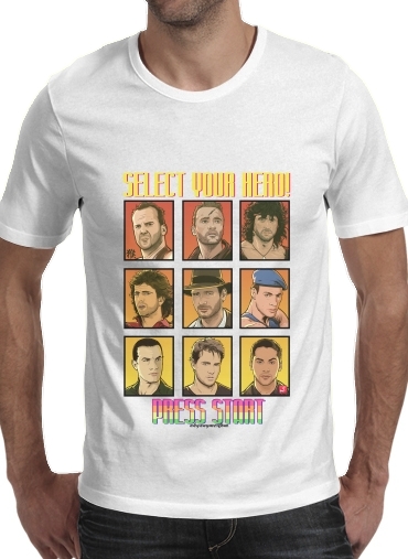  Select your Hero Retro 90s para Camisetas hombre