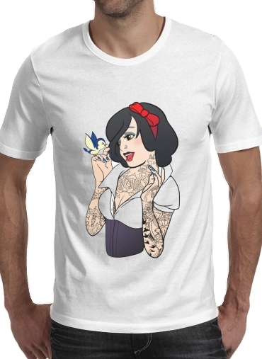  Snow White Tattoo Bird para Camisetas hombre