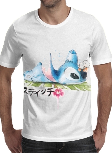  Stitch watercolor para Camisetas hombre