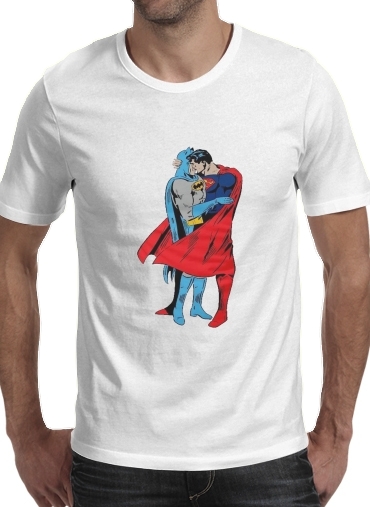  Superman And Batman Kissing For Equality para Camisetas hombre