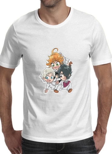 The Promised Neverland - Emma, Ray, Norman Chibi para Camisetas hombre
