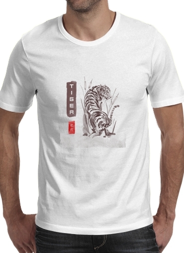  Tiger Japan Watercolor Art para Camisetas hombre