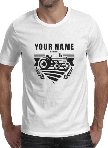  Tractor Farm Logo Custom para Camisetas hombre