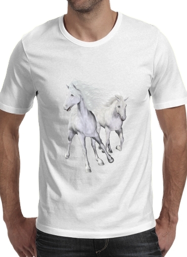 White Horses On The Beach para Camisetas hombre