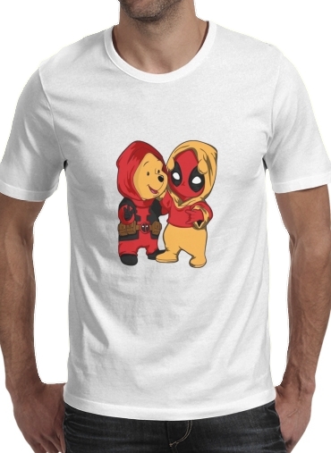  Winnnie the Pooh x Deadpool para Camisetas hombre