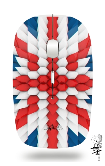  3D Poly Union Jack London flag para Ratón óptico inalámbrico con receptor USB