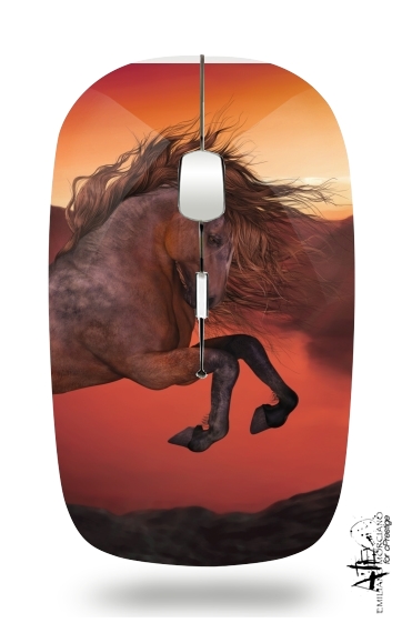  A Horse In The Sunset para Ratón óptico inalámbrico con receptor USB