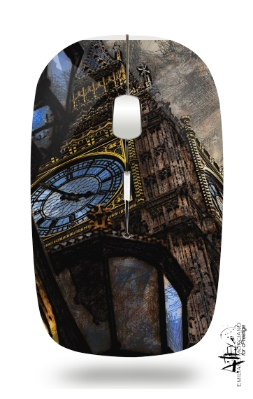  Abstract Big Ben London para Ratón óptico inalámbrico con receptor USB