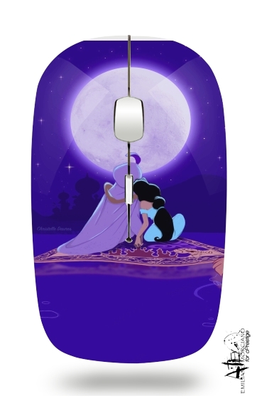  Aladdin x Jasmine Blue Dream One Love One Life para Ratón óptico inalámbrico con receptor USB