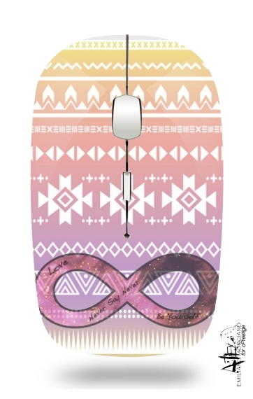  Pink Aztec Infinity para Ratón óptico inalámbrico con receptor USB