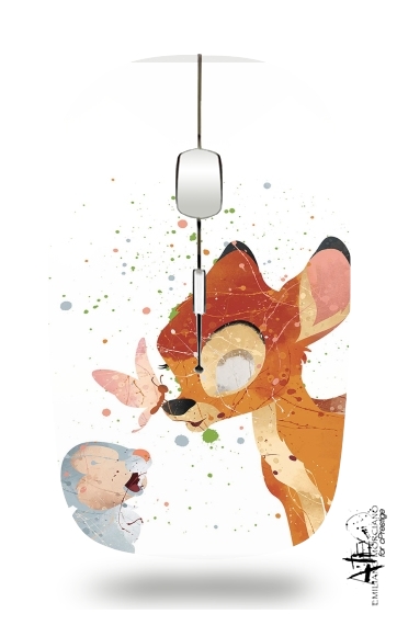  Bambi Art Print para Ratón óptico inalámbrico con receptor USB