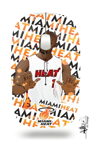  Basketball Stars: Chris Bosh - Miami Heat para Ratón óptico inalámbrico con receptor USB