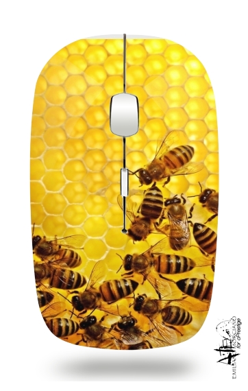  Abeja en colmena de miel para Ratón óptico inalámbrico con receptor USB