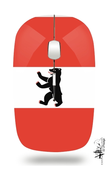  Berlin Flag para Ratón óptico inalámbrico con receptor USB