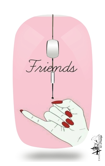  BFF Best Friends Pink Friends Side para Ratón óptico inalámbrico con receptor USB