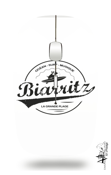  Biarritz la grande plage para Ratón óptico inalámbrico con receptor USB