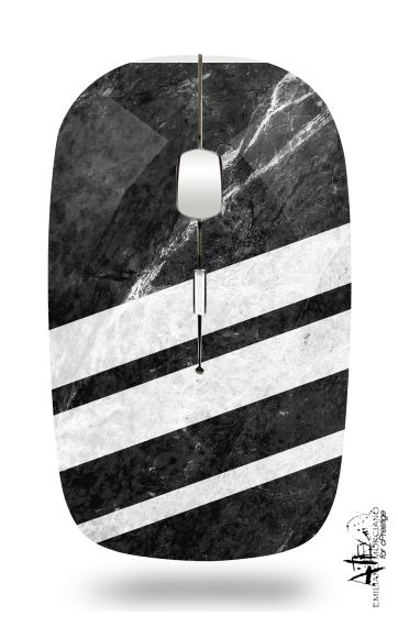  Black Striped Marble para Ratón óptico inalámbrico con receptor USB