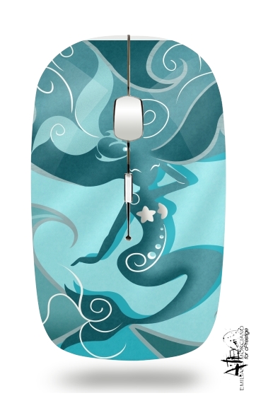  Blue Mermaid  para Ratón óptico inalámbrico con receptor USB
