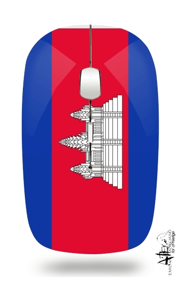  Cambodge Flag para Ratón óptico inalámbrico con receptor USB