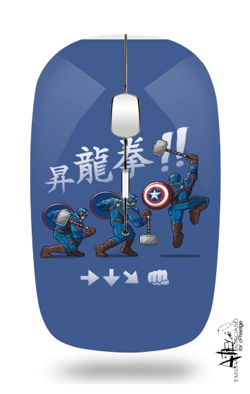  Captain America - Thor Hammer para Ratón óptico inalámbrico con receptor USB