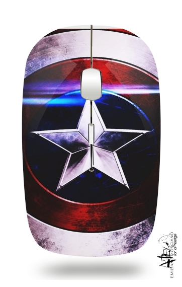  Captain America Shield para Ratón óptico inalámbrico con receptor USB