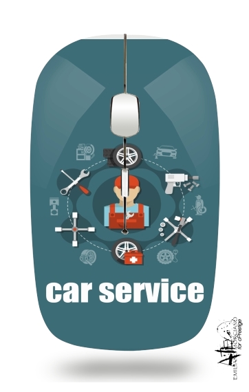  Car Service Logo para Ratón óptico inalámbrico con receptor USB