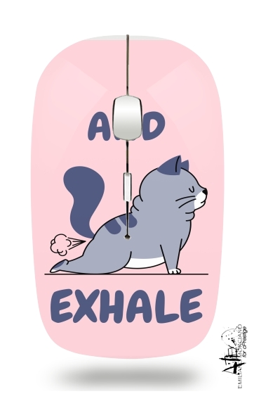  Cat Yoga Exhale para Ratón óptico inalámbrico con receptor USB