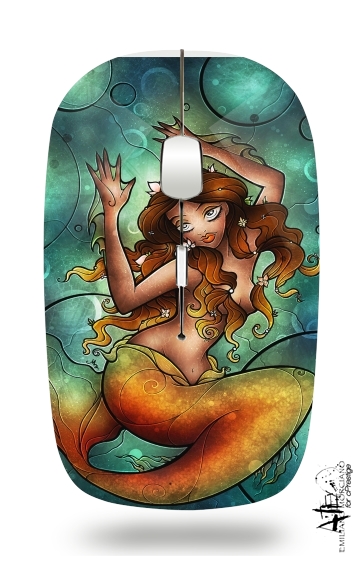  Caught Me A Mermaid para Ratón óptico inalámbrico con receptor USB
