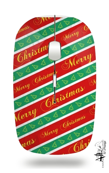  Christmas Wrapping Paper para Ratón óptico inalámbrico con receptor USB