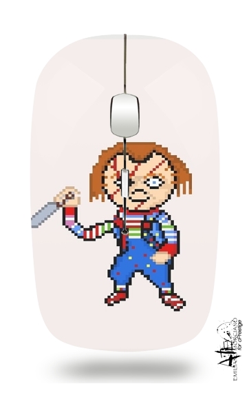  Chucky Pixel Art para Ratón óptico inalámbrico con receptor USB