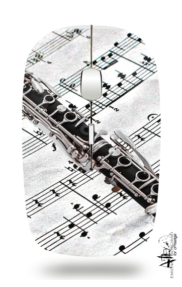  Clarinette Musical Notes para Ratón óptico inalámbrico con receptor USB