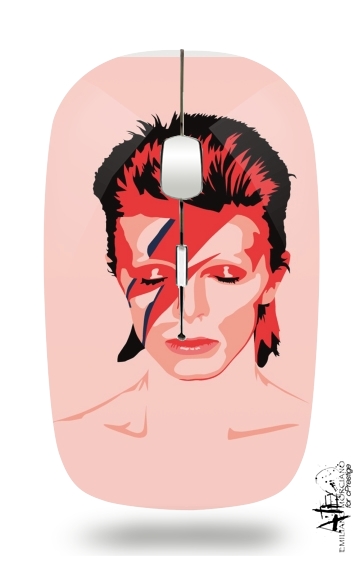  David Bowie Minimalist Art para Ratón óptico inalámbrico con receptor USB