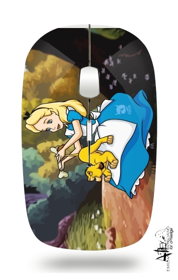  Disney Hangover Alice and Simba para Ratón óptico inalámbrico con receptor USB