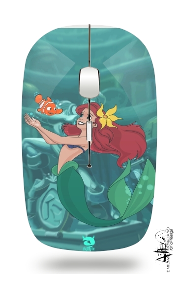  Disney Hangover Ariel and Nemo para Ratón óptico inalámbrico con receptor USB