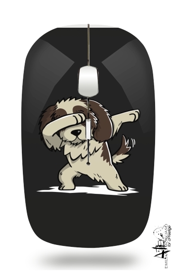  Dog Shih Tzu Dabbing para Ratón óptico inalámbrico con receptor USB