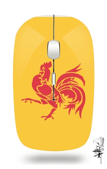  Drapeau de la Wallonie para Ratón óptico inalámbrico con receptor USB