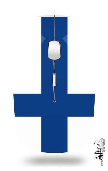  Bandera de Finlandia para Ratón óptico inalámbrico con receptor USB