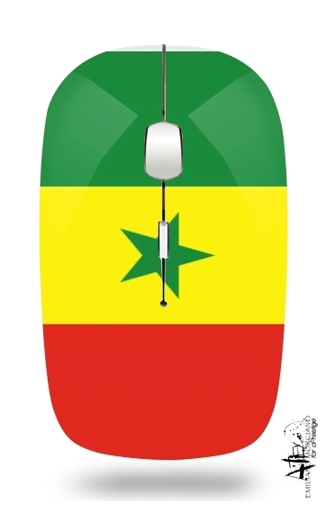  Bandera de Senegal para Ratón óptico inalámbrico con receptor USB
