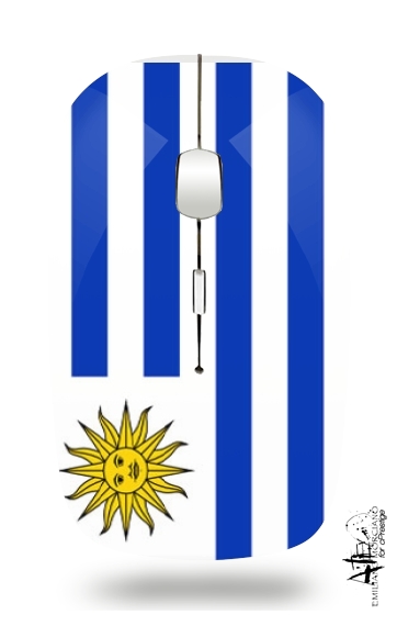  bandera de Uruguay para Ratón óptico inalámbrico con receptor USB