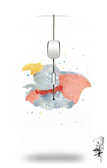  Dumbo Watercolor para Ratón óptico inalámbrico con receptor USB