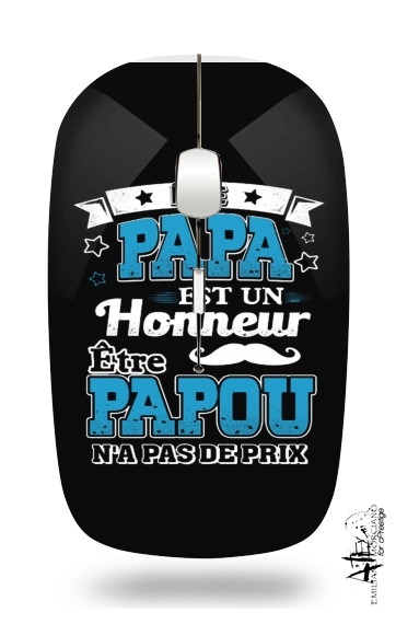  Etre papa est un honneur Etre papou na pas de prix para Ratón óptico inalámbrico con receptor USB