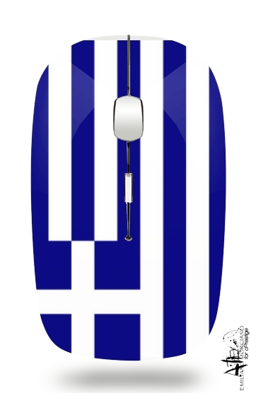  Bandera de Grecia para Ratón óptico inalámbrico con receptor USB