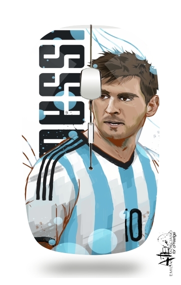  Football Legends: Lionel Messi - Argentina para Ratón óptico inalámbrico con receptor USB