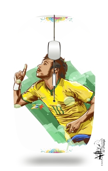  Football Stars: Neymar Jr - Brasil para Ratón óptico inalámbrico con receptor USB